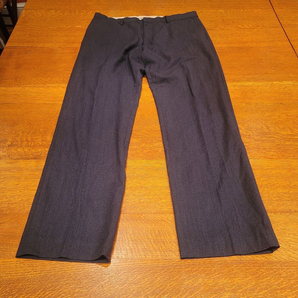 Banana Republic Tailored Slim Fit Wool Stretch Pants 36x34 Gray